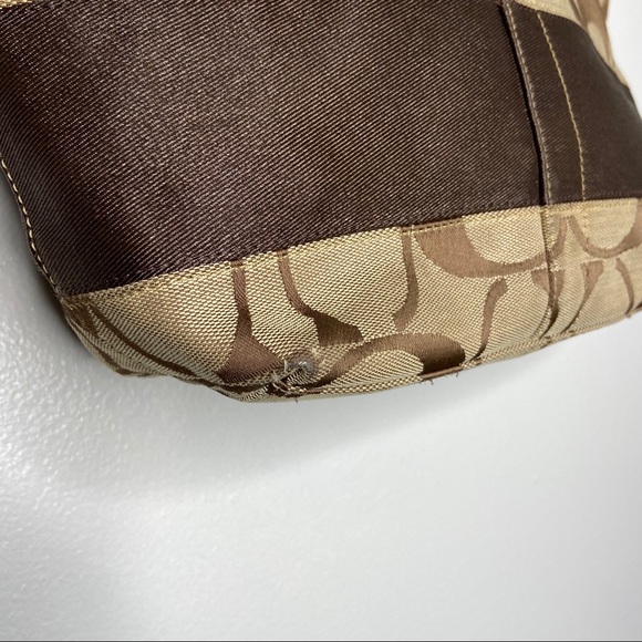 Coach Signature Stripe Patent Tote Handbag - Picture 2 of 8